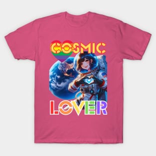 Kawaii, Anime Girl, Cosmic Lover | Catsie Cat T-Shirt